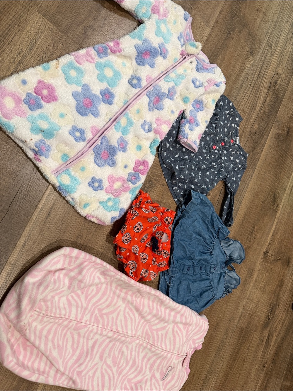 Kids Plush Floral Sleep Sack - Pink Multi